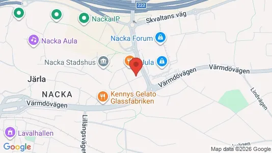 Apartments for rent i Nacka - kort over placeringen