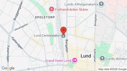 Apartments for rent i Lund - kort over placeringen