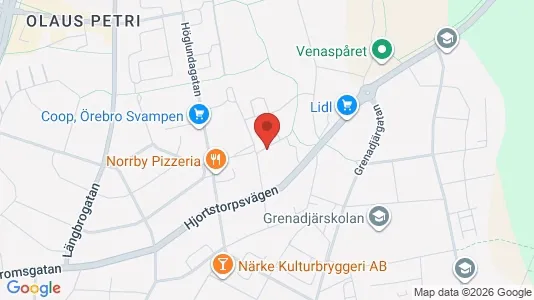 Apartments for rent i Örebro - kort over placeringen