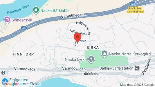Apartments for rent i Nacka - kort over placeringen