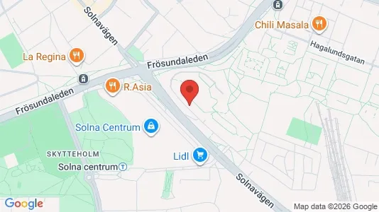 Apartments for rent i Solna - kort over placeringen