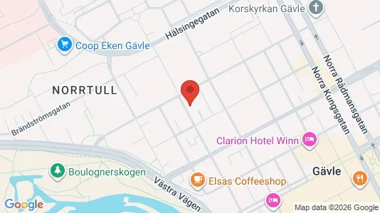 Apartments for rent i Gävle - kort over placeringen