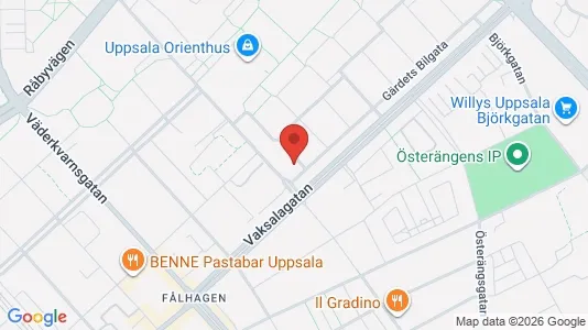 Apartments for rent i Uppsala - kort over placeringen
