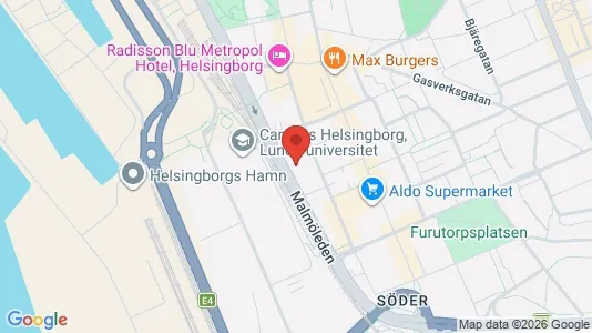 Apartments for rent i Helsingborg - kort over placeringen