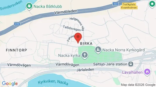 Apartments for rent i Nacka - kort over placeringen