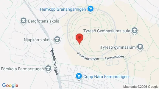 Apartments for rent i Tyresö - kort over placeringen