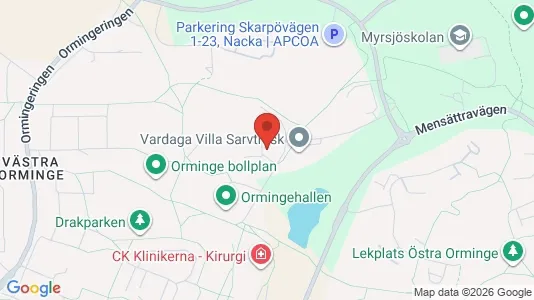 Apartments for rent i Nacka - kort over placeringen
