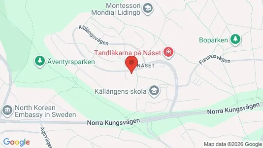 Apartments for rent i Lidingö - kort over placeringen