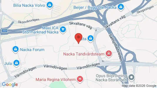 Apartments for rent i Nacka - kort over placeringen