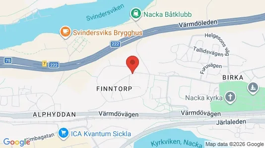Apartments for rent i Nacka - kort over placeringen