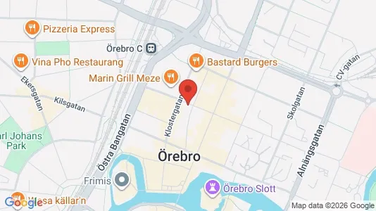 Apartments for rent i Örebro - kort over placeringen