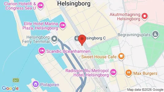 Apartments for rent i Helsingborg - kort over placeringen