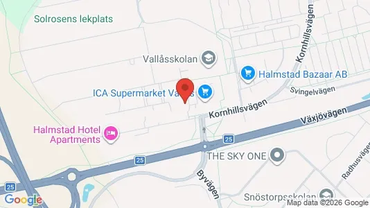 Apartments for rent i Halmstad - kort over placeringen