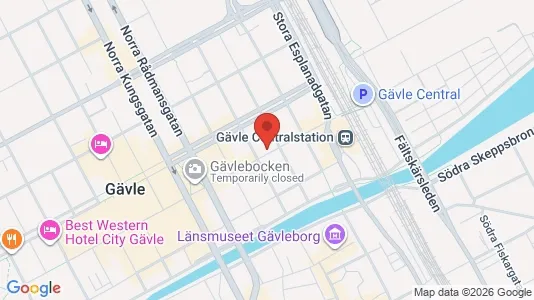 Apartments for rent i Gävle - kort over placeringen