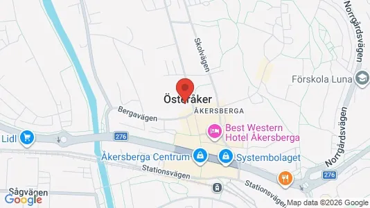 Apartments for rent i Österåker - kort over placeringen