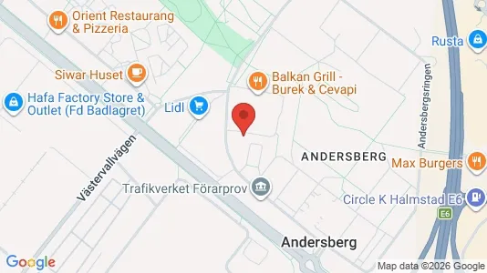 Apartments for rent i Halmstad - kort over placeringen