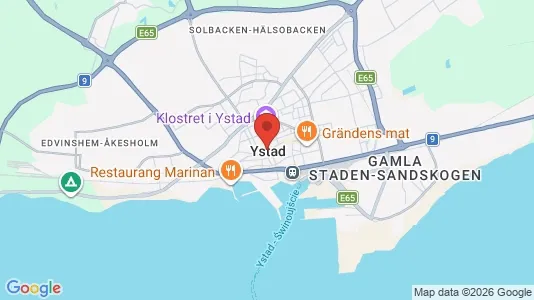 Houses for rent i Ystad - kort over placeringen