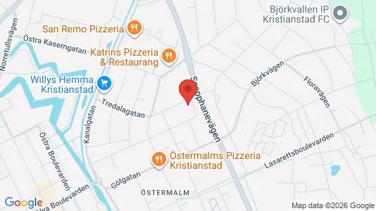 Apartments for rent i Kristianstad - kort over placeringen