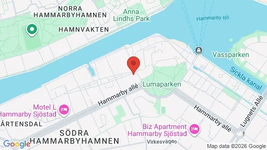 Apartments for rent i Hammarbyhamnen - kort over placeringen