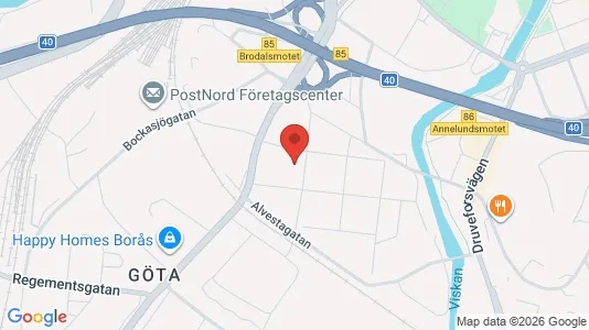 Apartments for rent i Borås - kort over placeringen
