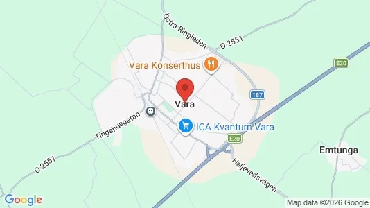 Apartments for rent i Vara - kort over placeringen