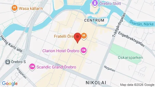 Apartments for rent i Örebro - kort over placeringen