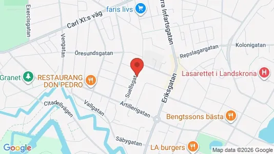 Apartments for rent i Landskrona - kort over placeringen