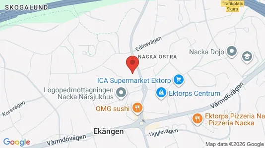 Apartments for rent i Nacka - kort over placeringen