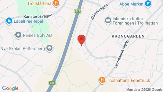Apartments for rent i Trollhättan - kort over placeringen