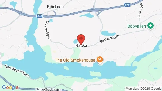 Houses for rent i Nacka - kort over placeringen