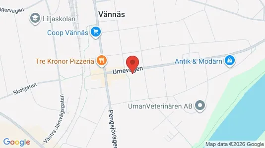 Apartments for rent i Vännäs - kort over placeringen