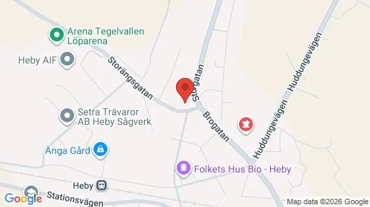 Apartments for rent i Heby - kort over placeringen