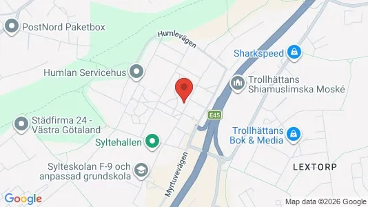 Apartments for rent i Trollhättan - kort over placeringen