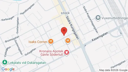 Apartments for rent i Gävle - kort over placeringen