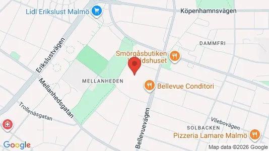 Apartments for rent i Malmö City - kort over placeringen