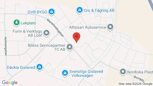 Apartments for rent i Gislaved - kort over placeringen