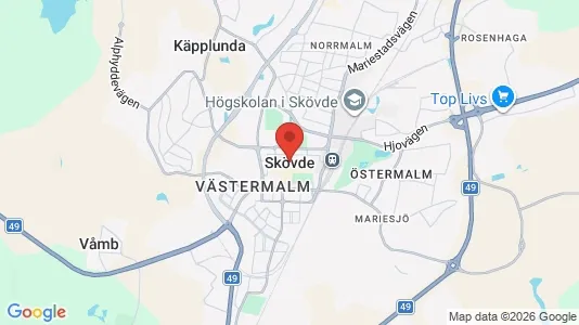 Apartments for rent i Skövde - kort over placeringen