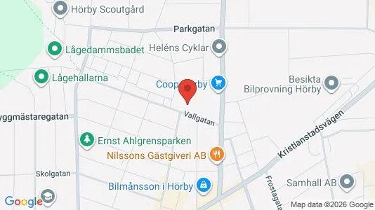 Apartments for rent i Hörby - kort over placeringen
