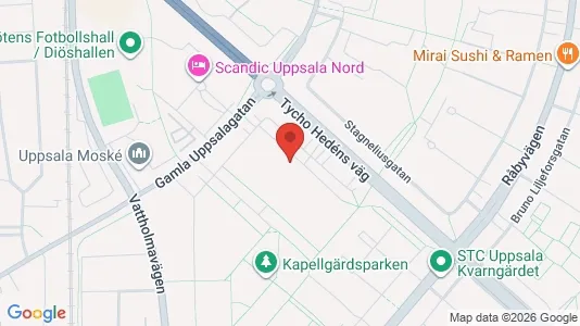 Apartments for rent i Uppsala - kort over placeringen
