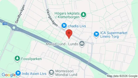 Apartments for rent i Lund - kort over placeringen
