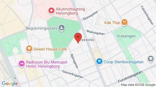 Apartments for rent i Helsingborg - kort over placeringen