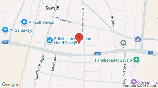 Apartments for rent i Sävsjö - kort over placeringen