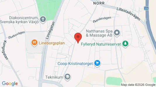Apartments for rent i Växjö - kort over placeringen