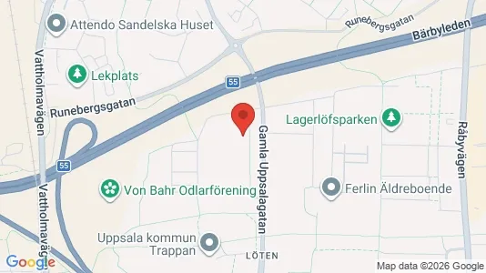 Apartments for rent i Uppsala - kort over placeringen