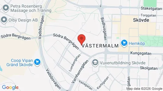 Apartments for rent i Skövde - kort over placeringen