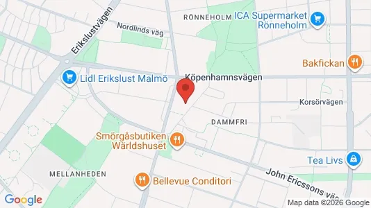 Apartments for rent i Malmö City - kort over placeringen