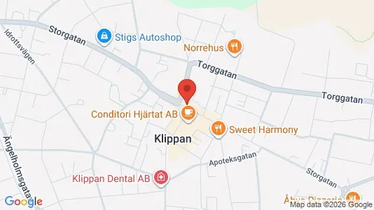 Apartments for rent i Klippan - kort over placeringen