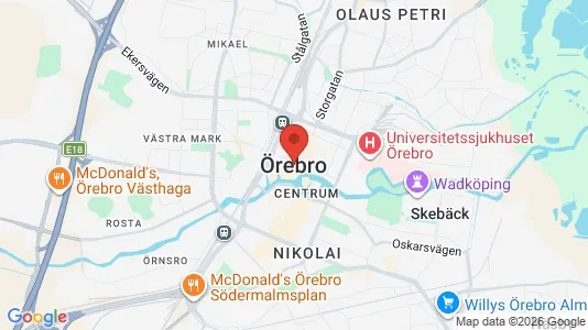 Apartments for rent i Örebro - kort over placeringen