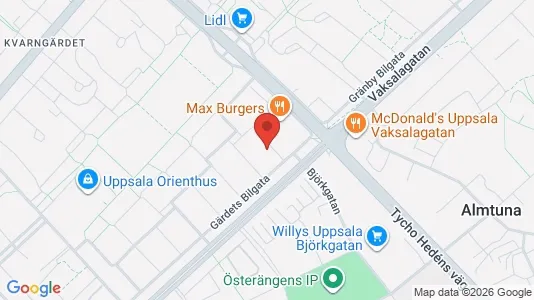 Apartments for rent i Uppsala - kort over placeringen