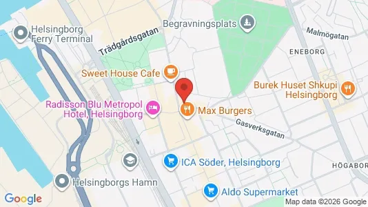Apartments for rent i Helsingborg - kort over placeringen